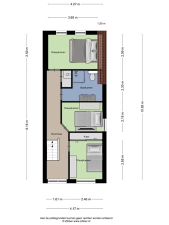 Floorplan - Parallelweg 97, 3903 BE Veenendaal