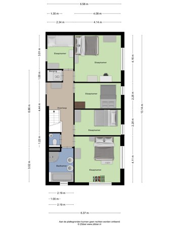 Floorplan - Franjezwam 17, 3903 GA Veenendaal