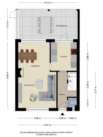 Floorplan - Achterbergsestraatweg 4A, 3911 CT Rhenen