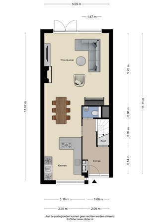 Floorplan - MacBridestraat 83, 3902 KK Veenendaal