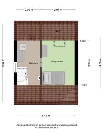 Floorplan - Strawinskyweg 13A, 3906 BA Veenendaal