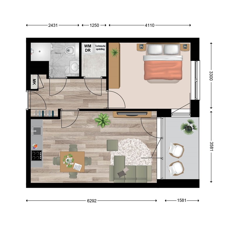 mediumsize floorplan