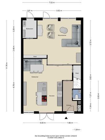 Floorplan - Van Barnevelderf 3, 3907 ML Veenendaal