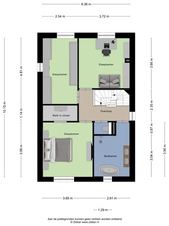 Floorplan - Turfsteker 6, 3907 GB Veenendaal