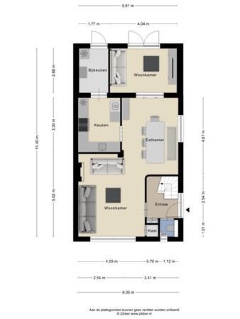 Floorplan - Dahliastraat 23, 3911 WB Rhenen