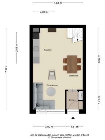 Floorplan - Paul Heijhof 27, 3901 SZ Veenendaal