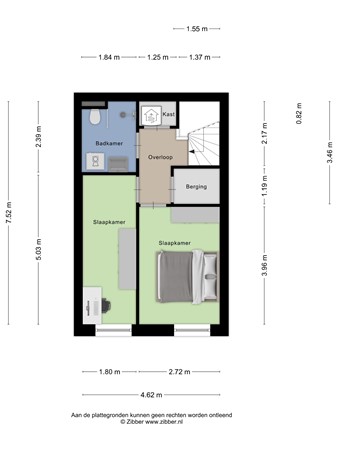 Floorplan - Paul Heijhof 27, 3901 SZ Veenendaal