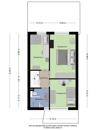 Floorplan - Linnaeuslaan 97, 3903 GR Veenendaal