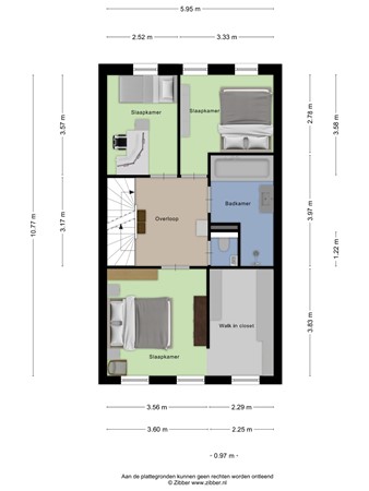 Floorplan - Rozenbottelstraat 13, 3903 BH Veenendaal