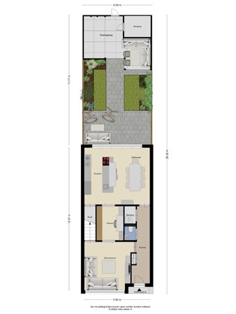Floorplan - Rozenbottelstraat 13, 3903 BH Veenendaal