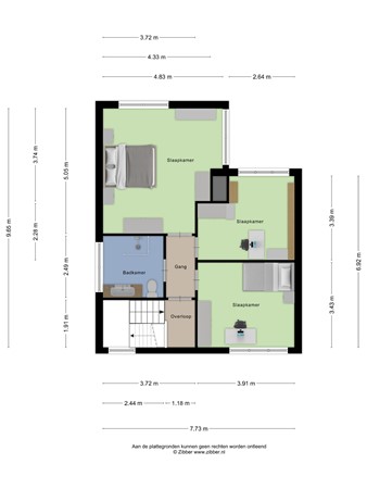 Floorplan - Tuinlaan 16, 3911 BC Rhenen