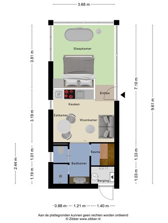 Floorplan - Rijnbandijk 10B69, 4024 BM Eck en Wiel
