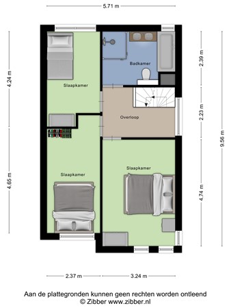 Floorplan - Paddestoelenlaan 65, 3903 GE Veenendaal