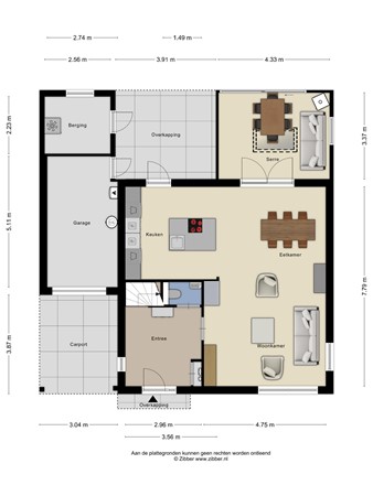 Floorplan - Linge Singel 28, 4033 KB Lienden