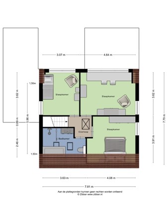 Floorplan - Linge Singel 28, 4033 KB Lienden