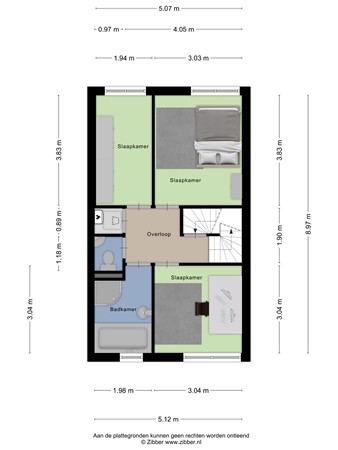 Floorplan - Majoor Landzaatweg 39, 3911 AW Rhenen