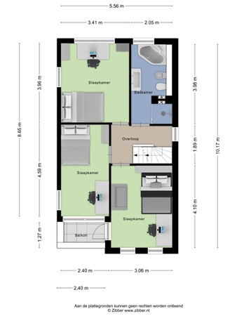 Floorplan - Parklaan 26, 3903 GL Veenendaal