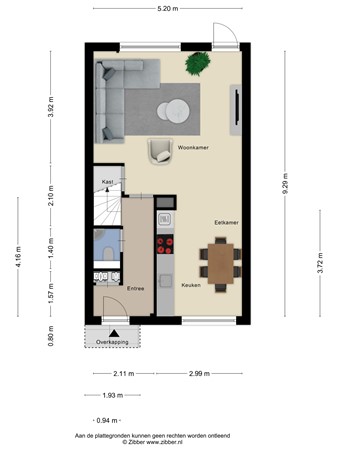 Floorplan - Waterzwaluw 3, 3905 RP Veenendaal