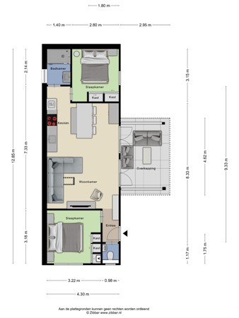 Floorplan - Nieuwe Veenendaalseweg 229-73, 3911 MJ Rhenen