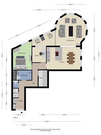 Floorplan - Brouwersgracht 212, 3901 TM Veenendaal