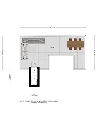 Floorplan - Prins Hendrikstraat 1B, 6862 GX Oosterbeek
