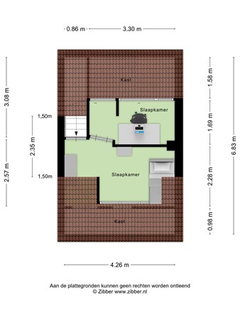 Floorplan - Boslaan 25, 3904 KD Veenendaal
