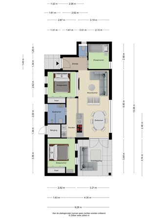 Floorplan - Oude Veensegrindweg 76-18, 3911 TA Rhenen