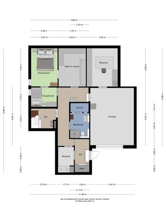 Floorplan - De Helling 27, 3911 VB Rhenen