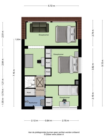 Floorplan - Lijsterbesstraat 17, 4043 NA Opheusden