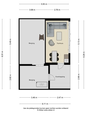 Floorplan - Lijsterbesstraat 17, 4043 NA Opheusden