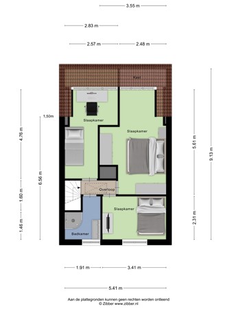 Floorplan - Prins Bernhardstraat 22, 3911 CP Rhenen