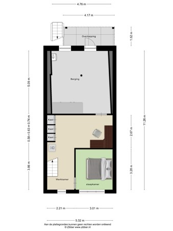 Floorplan - Prins Bernhardstraat 22, 3911 CP Rhenen