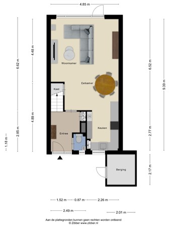 Floorplan - De Toltoren 23, 3912 AG Rhenen
