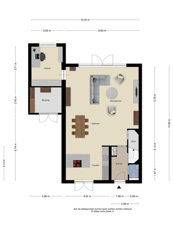 Floorplan - De Klamp 26, 3921 EL Elst