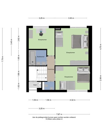 Floorplan - Tuinlaan 8, 3911 BC Rhenen