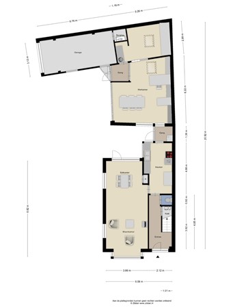 Floorplan - Bergweg 30, 3904 HN Veenendaal