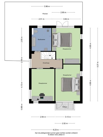 Floorplan - Valleistraat 127, 3902 ZB Veenendaal