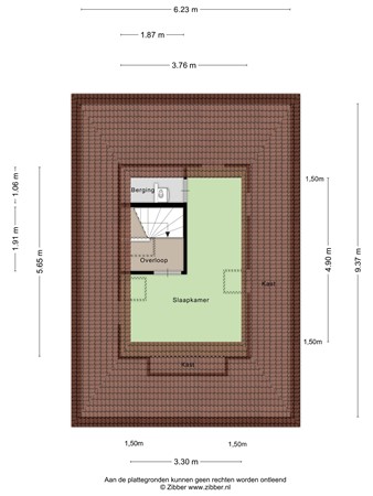 Floorplan - Valleistraat 127, 3902 ZB Veenendaal
