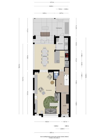 Floorplan - Kerkewijk 169, 3904 JC Veenendaal