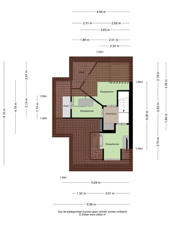 Floorplan - Kerkewijk 169, 3904 JC Veenendaal
