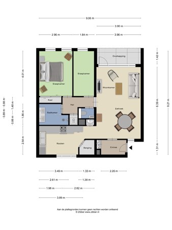 Floorplan - Diepenbrockdreef 23, 3906 BH Veenendaal