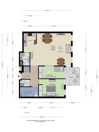 Floorplan - Rhenendael 60, 3911 RM Rhenen