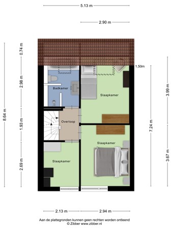 Floorplan - Jasmijn 53, 3904 LS Veenendaal