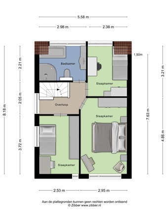 Floorplan - Vuurvlinderronde 4, 3905 KN Veenendaal