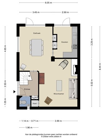 Floorplan - Domineesbergweg 117, 3911 WN Rhenen