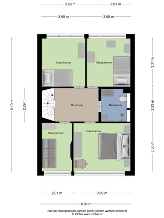 Floorplan - Gersteveld 44, 3902 ES Veenendaal