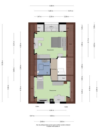 Floorplan - Dijkstraat 105B, 3904 DB Veenendaal
