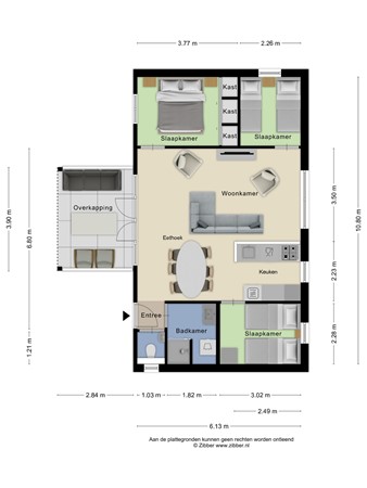 Floorplan - Nieuwe Veenendaalseweg 229-12, 3911 MJ Rhenen