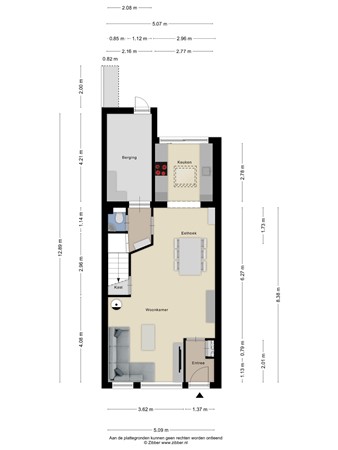 Floorplan - Beerze 128, 3961 HE Wijk bij Duurstede