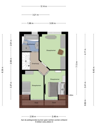 Floorplan - Beerze 128, 3961 HE Wijk bij Duurstede